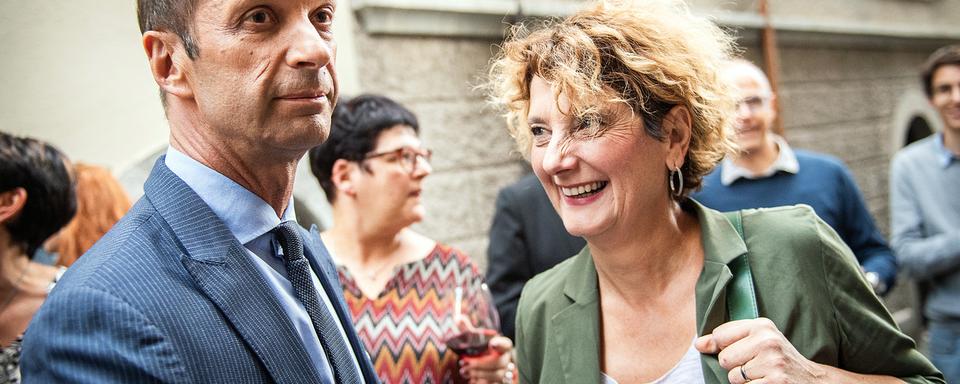 Beat Rieder et Marianne Maret représentent actuellement le PDC au Conseil des Etats. [Keystone - Olivier Maire]