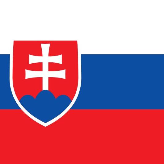 Le drapeau de la Slovaquie.