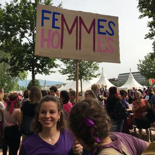 Un panneau exigeant une vraie égalité femmes-hommes durant la grève des femmes du 14 juin 2019 à Genève. [DR - Stéphanie Jaquet]