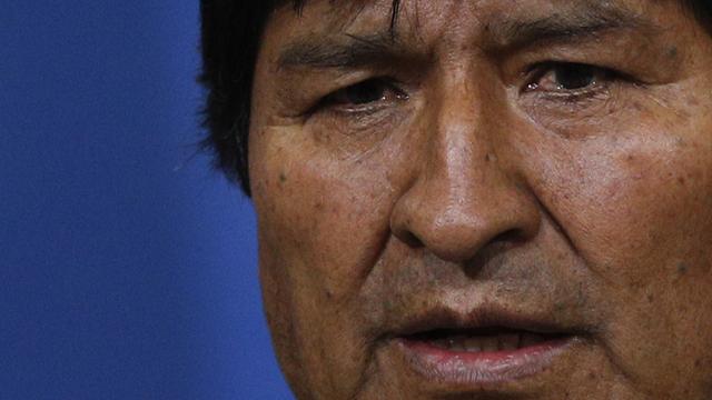 Evo Morales lors d'une conférence de presse à La Paz, dimanche 10 novembre. [AP Photo - Juan Karita]