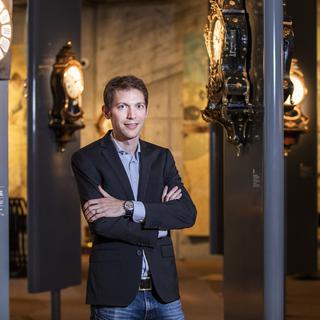 Régis Huguenin, conservateur du Musée international d'horlogerie de La Chaux-de-Fonds. [Keystone - Patrick Huerlimann]