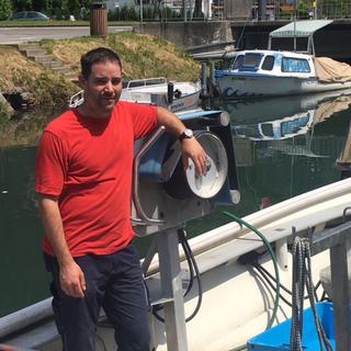 Christophe Liechti, pêcheur à la Noville. [Lucile Solari - Lucile Solari]