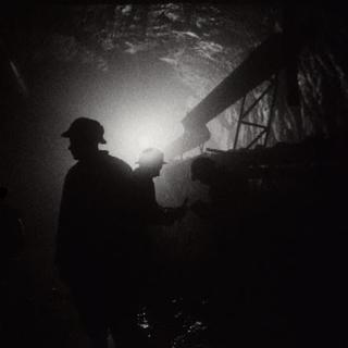 Le chantier du tunnel du Grand-Saint-Bernard en 1961. [RTS - RTS]