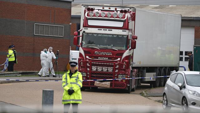 La police britannique pense que les 39 personnes retrouvées mortes seraient de nationalité vietnamienne. [Keystone/AP - Alastair Grant]