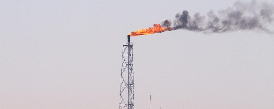 Une image des champs de pétroles de Khurais, dans le royaume d'Arabie Saoudite. [EPA/Keystone - Ali Haider]