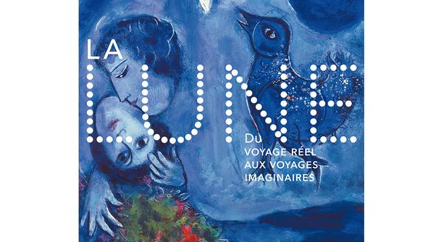 L'affiche de l'exposition "La Lune. Du voyage réel aux voyages imaginaires" au Grand Palais à Paris. [Grand Palais Paris]