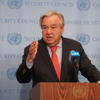 Le secrétaire général de l'ONU Antonio Guterres à New York, 26.03.2019. [NurPhoto/Keystone - Selcuk Acar]