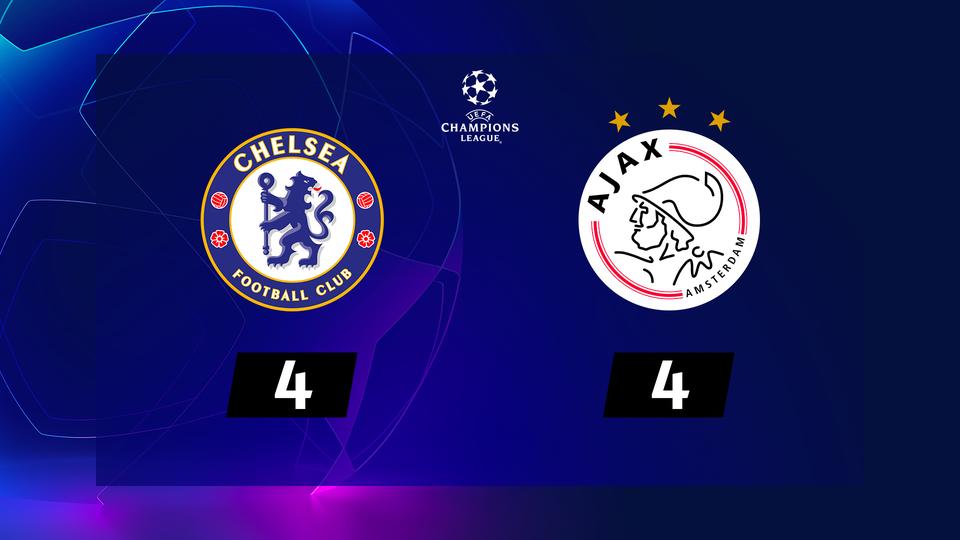 4e j. Gr.H, Chelsea - Ajax Amsterdam (4-4): résumé de la rencontre