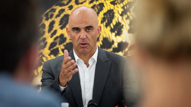 Le conseiller fédéral Alain Berset à Locarno, 08.08.2019. [Ti-Press/Keystone - Elia Bianchi]