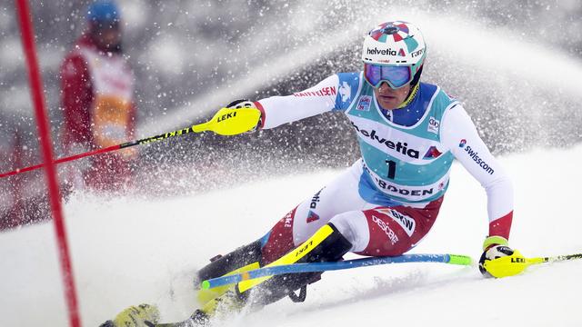 Daniel Yule peut encore espérer monter sur le podium à Adelboden. [Jean-Christophe Bott]