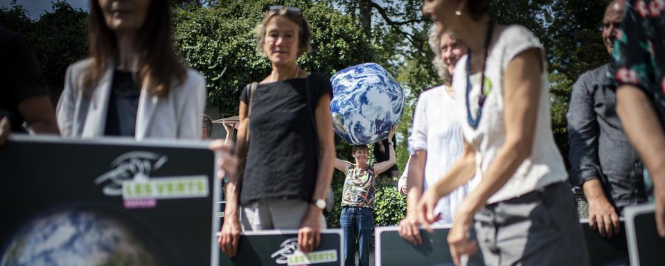 Les Verts suisses étaient réunis en congrès à Rapperswil-Jona, dans le canton de Saint-Gall, le 31 août 2019. [Keystone - Gian Ehrenzeller]