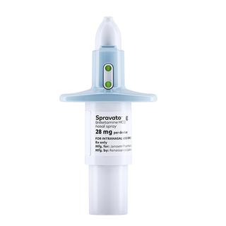 Un spray nasal à l’eskétamine vient d’être approuvé par la FDA, l’autorité de régulation du médicament aux Etat-Unis.
Janssen Global Services 
Keystone [Janssen Global Services]