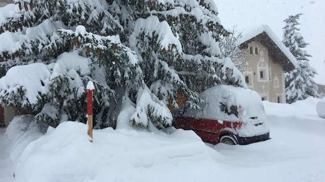 Une image prise à La Punt, aux Grisons, ce week-end. [RTR - Selina Camichel]