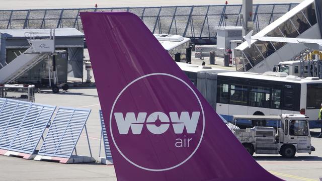 Un Airbus A321ceo de la compagnie aérienne islandaise WOW Air, en faillite le 29 mars 2019 [KEYSTONE/EPA - Mauritz Antin]