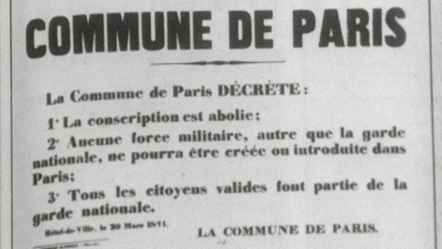 Publication de la Commune de Paris, 1871. [RTS]
