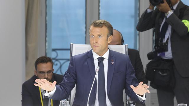 Emmanuel Macron au G7. [EPA/Keystone - Ludovic Marin]