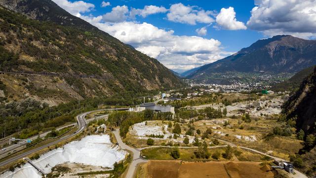 La décharge de Gamsenried, près de Brigue, en 2018. [Keystone - Valentin Flauraud]