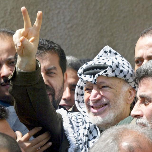 Yasser Arafat le 2 mai 2002. [EPA/AFP/Keystone - Dominique Faget]