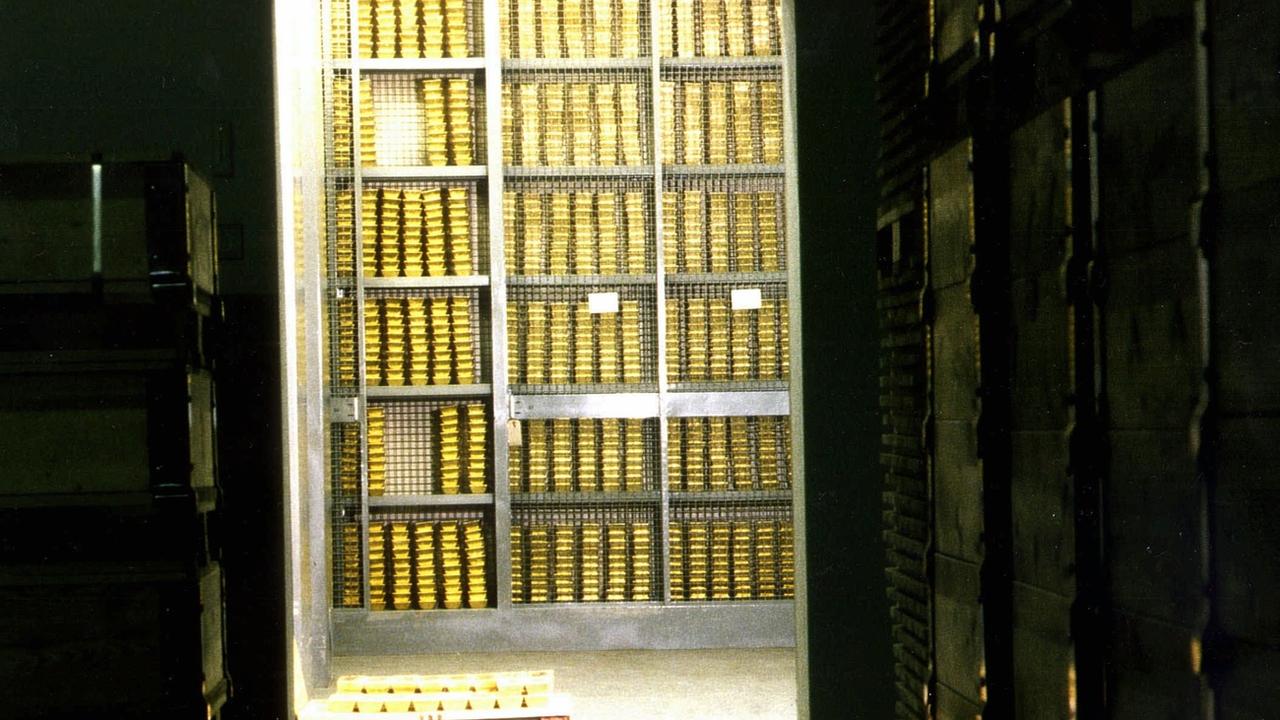 Les stocks d'or de la Banque nationale suisse. [Keystone]