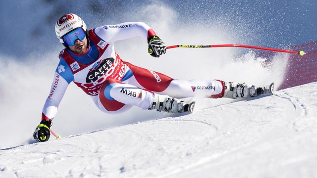 Beat Feuz a manqué de peu une nouvelle victoire à Wengen. [Jean-Christophe Bott]