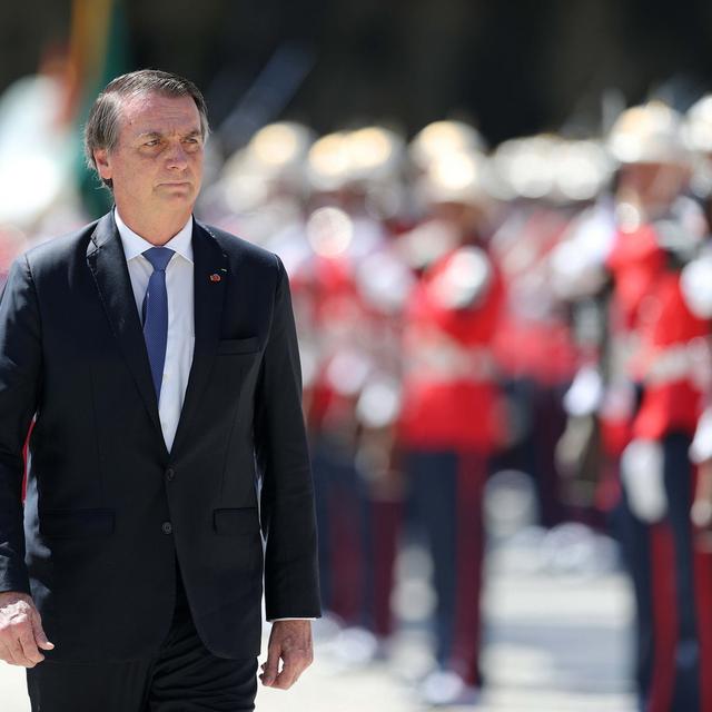 Le président brésilien Jair Bolsonaro photographié le 7 mars 2019 lors d'une cérémonie militaire à Rio de Janeiro. [EPA - Antonio Lacerda]