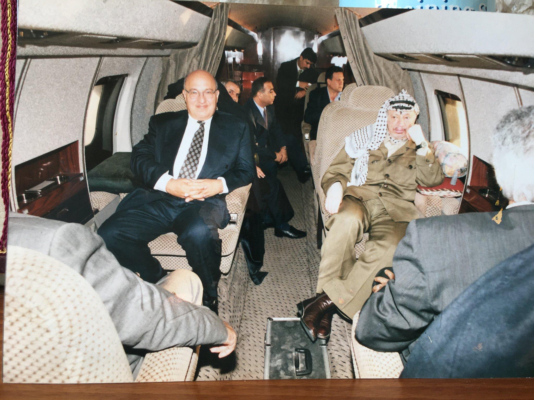 Yasser Arafat dans son jet. [RTS]