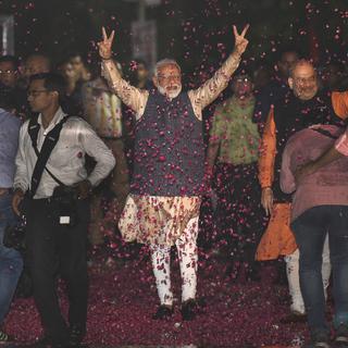 Victoire en Inde pour le parti nationaliste hindou au pouvoir. [AP-Keystone]