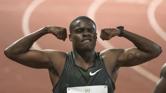 Christian Coleman, qui fera partie des candidats au titre sur 100 et 200 m au Qatar, était sous le coup d'une enquête pour avoir manqué trois fois à ses obligations de localisation en un an. [Keystone - Mosa'ab Elshamy]