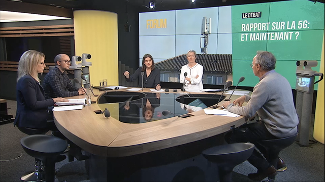 Débat entre Patricia Bechalaany, Olivier Français, Alberto Mocchi et Peter Grütter. [RTS]