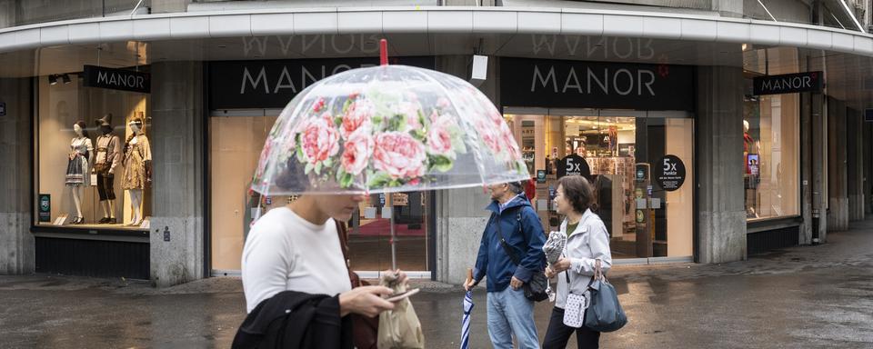 Devant le magasin Manor de la Bahnhofstrasse à Zurich, ce 23 septembre 2019.