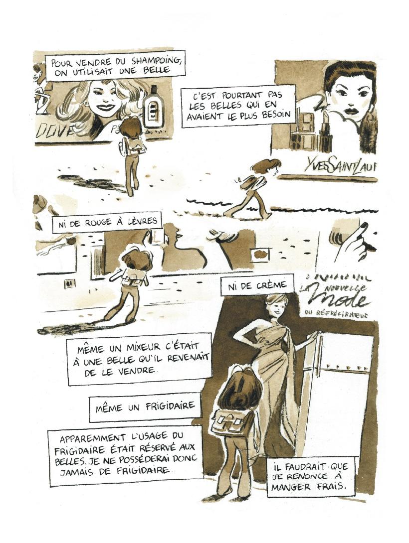 Une planche du roman graphique "Une vie de moche", de François Bégaudeau et Cécile Guillard. [Editions Marabulles]