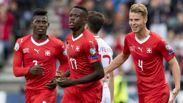 Embolo, Zakaria et Elvedi ont porté haut les couleurs de la suisse le week-end dernier avec Gladbach. [Laurent Gillieron]