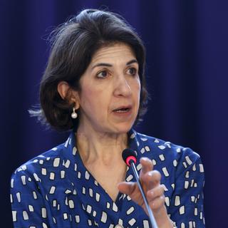 Fabiola Gianotti, directrice générale de l'Organisation européenne pour la recherche nucléaire (CERN). [Keystone - Salvatore Di Nolfi]
