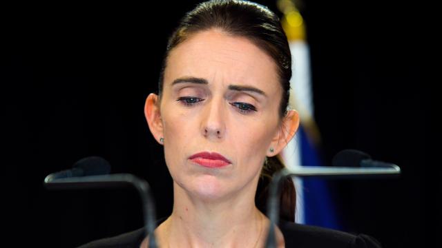 Jacinda Ardern, la Première ministre néo-zélandaise devant la presse, ce 18 mars 2019 à Wellington. [AFP - David Lintott]