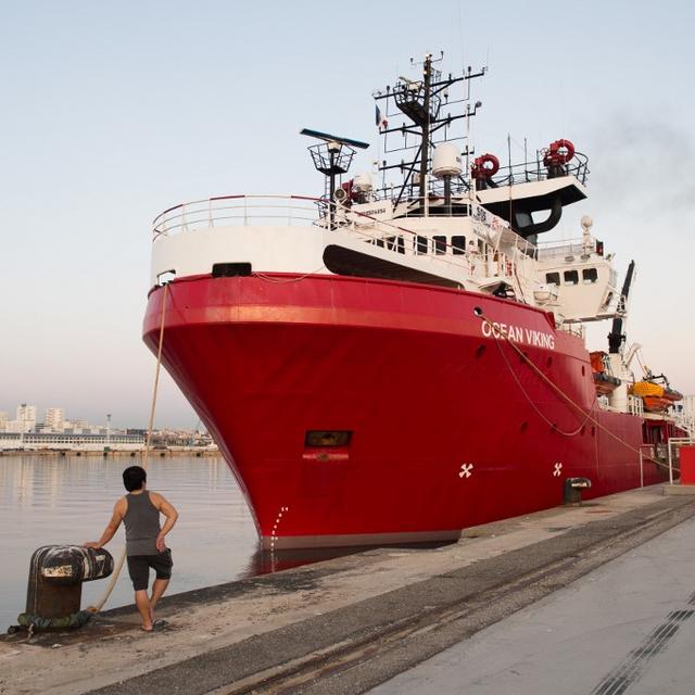 L'Ocean Viking a déjà secouru près de 30'000 personnes en Méditerranée depuis 2016. [AFP - Clément Mahoudeau]