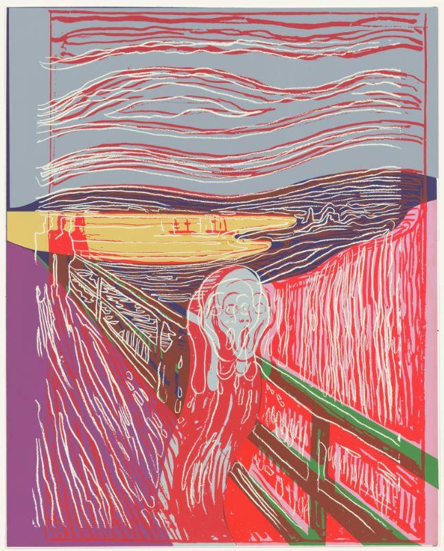 Une sérigraphie réalisée par Andy Warhol: "The Scream (after Munch)", 1984. [Andy Warhol Foundation for the Visual Arts/Artists Rights Society (ARS), New York]
