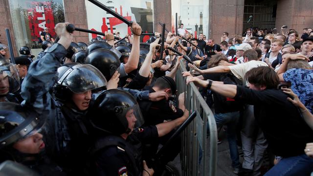 500 personnes arrêtées à Moscou suite à une journée de manifestations. [Reuters - Maxim Shemetov]