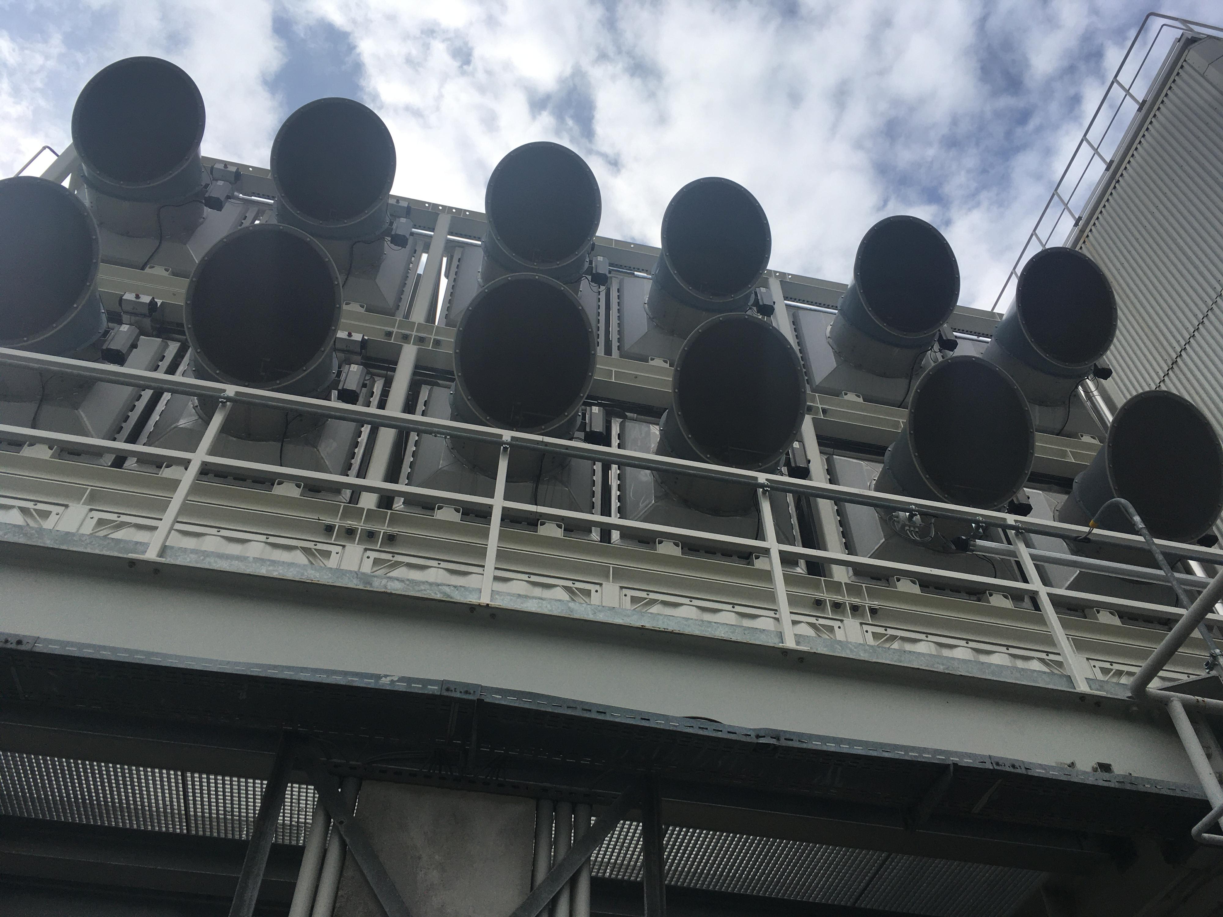 Les capteurs de CO2 au dessous de l'usine d'incinération d'Hinwil (ZH)