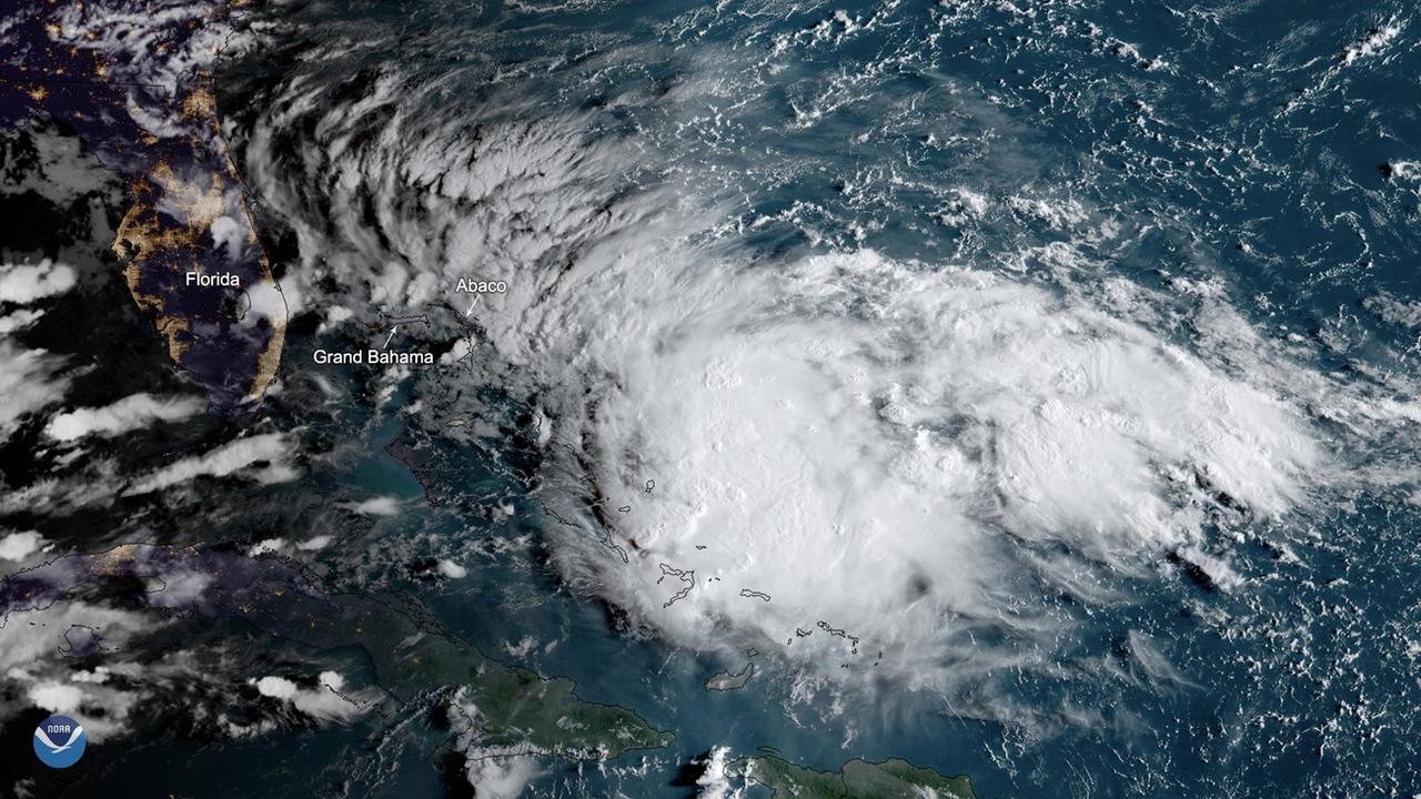 La tempête Humberto se dirige vers les Bahamas, déjà frappés par l'ouragan Dorian. [EPA/Noaa Handout]