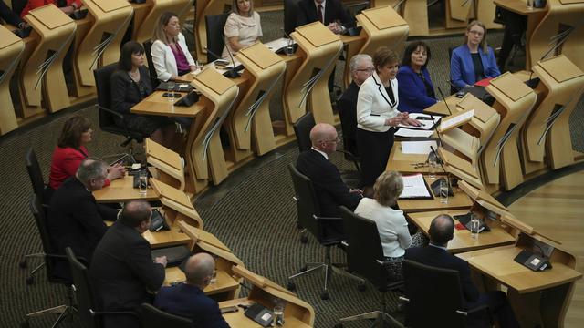 Nicola Sturgeon veut organiser un nouveau référendum sur l'indépendance de l'Ecosse. [Keystone - Jane Barlow]