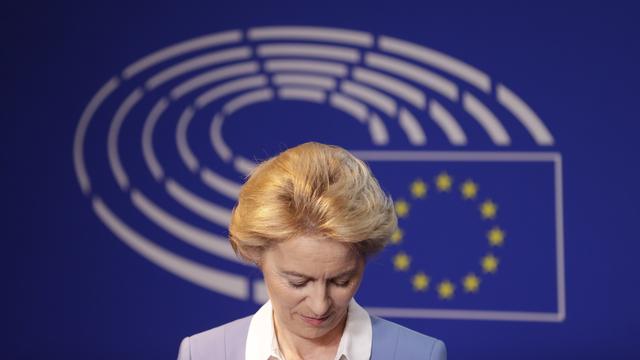 La présidente de la Commission européenne, l'Allemande Ursula von der Leyen. [EPA - Olivier Hoselt]