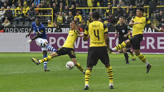 Embolo a sans doute réduit à néant les espoirs de titre du Borussia en inscrivant le 4-2. [Keystone - Martin Meissner]