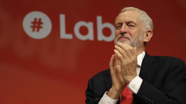 Le chef de l'opposition Jeremy Corbyn durant la conférence du parti travailliste à Brighton [AP Photo/Keystone - Kirsty Wigglesworth]