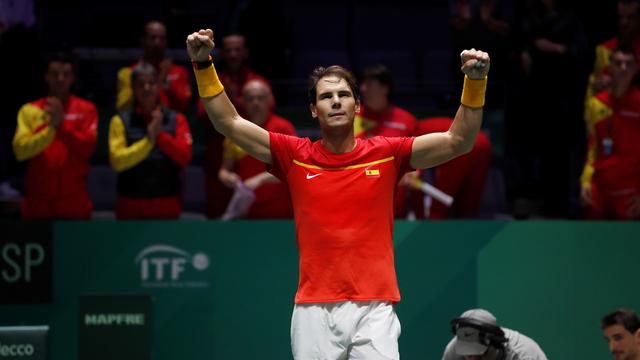 Nadal a remporté le second simple contre le Croate Borna Gojo. [Juanjo Martin]