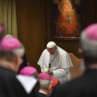 Le pape François a ouvert le sommet sur les abus sexuels perpétrés par des religieux. [AP/Keystone - Vincenzo Pinto]