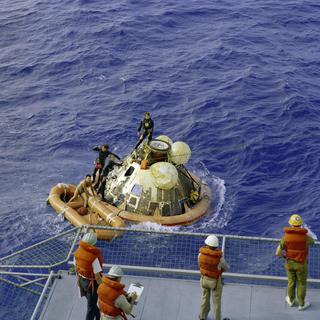 Le retour sur Terre du module Apollo 11
