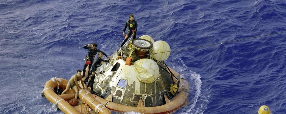 Le retour sur Terre du module Apollo 11