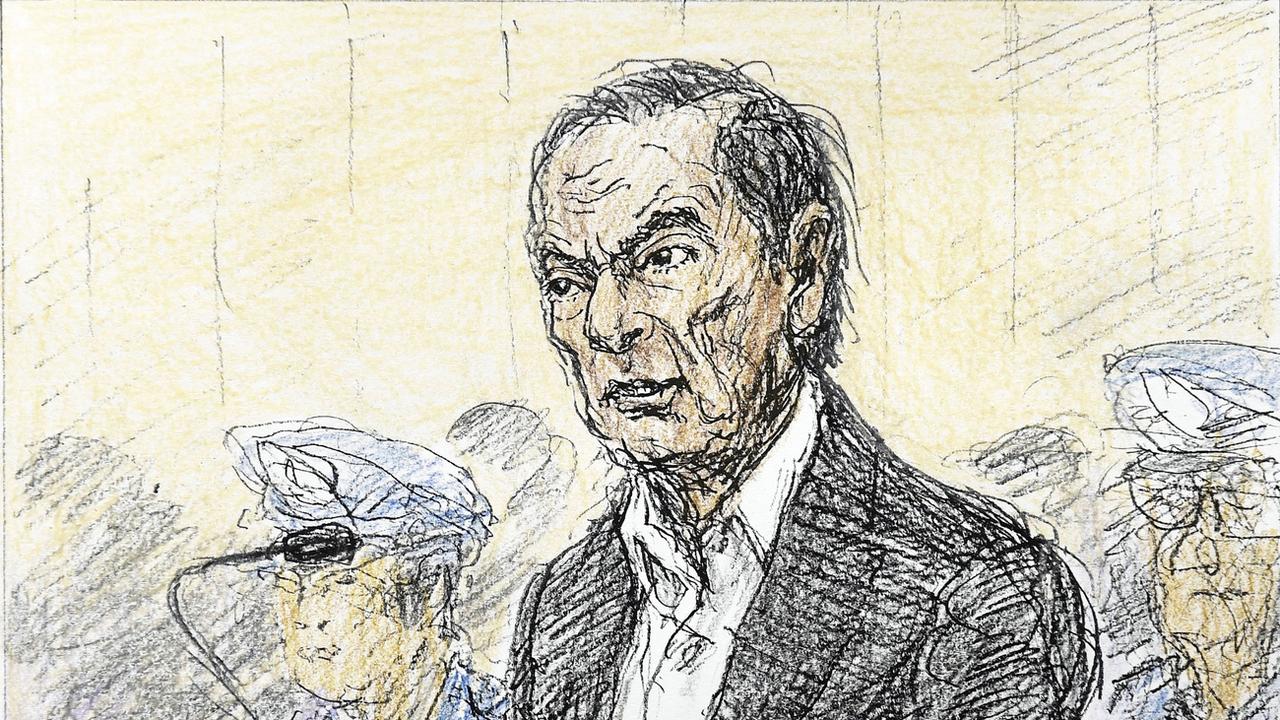 Un croquis du procès de Carlos Ghosn à Tokyo. [Kyodo News via AP - Nobutoshi Katsuyama]