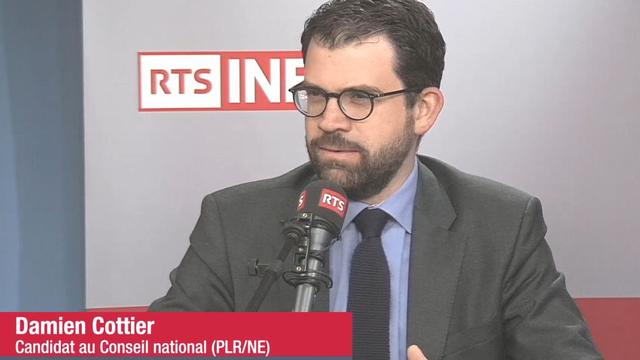 Damien Cottier, candidat au Conseil national (PLR/NE). [RTS]