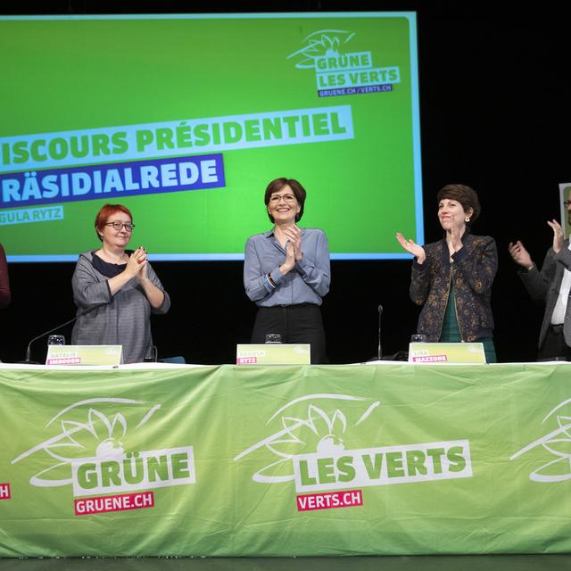 Les Verts pourraient lancer une candidature à l'élection du Conseil fédéral. [Keystone - Peter Klaunzer]